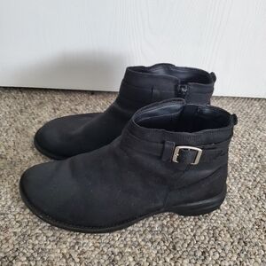 Black Ankle Boots with Buckle